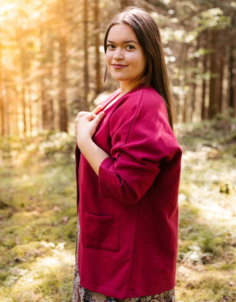 Baumwolljacke "Cloud" - olive / s/m
