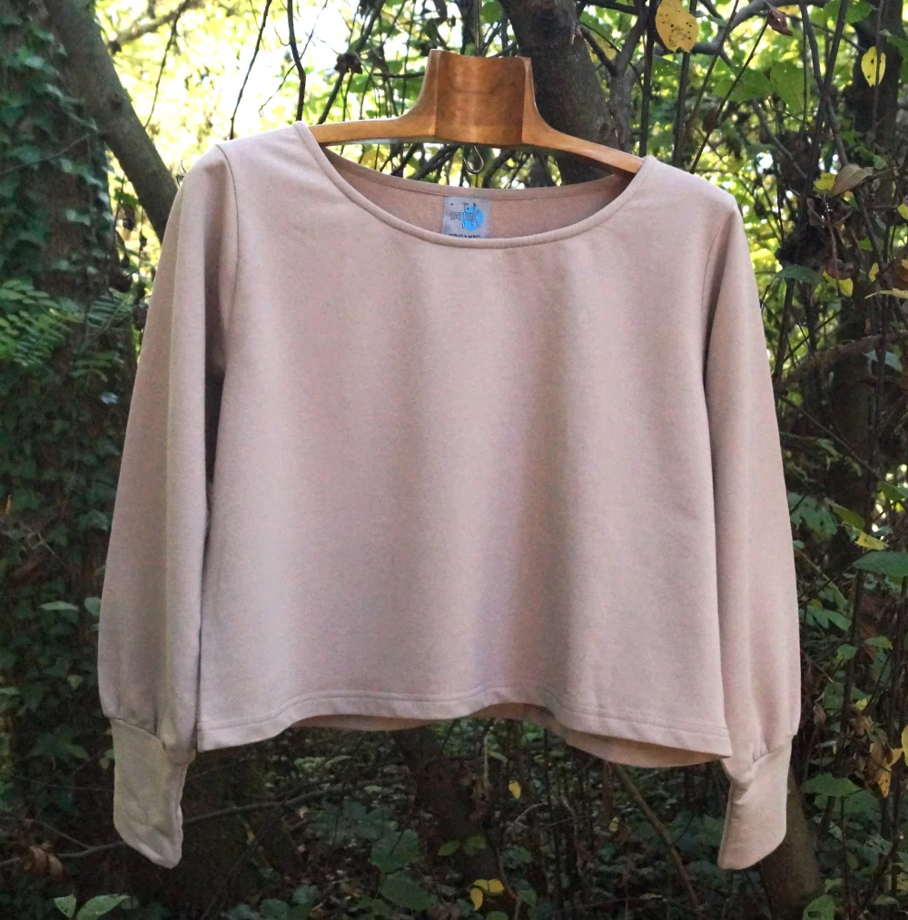 Organic Crop-Shirt "Nova" aus GOTS zertifizierter Bio-Baumwolle - beige / small