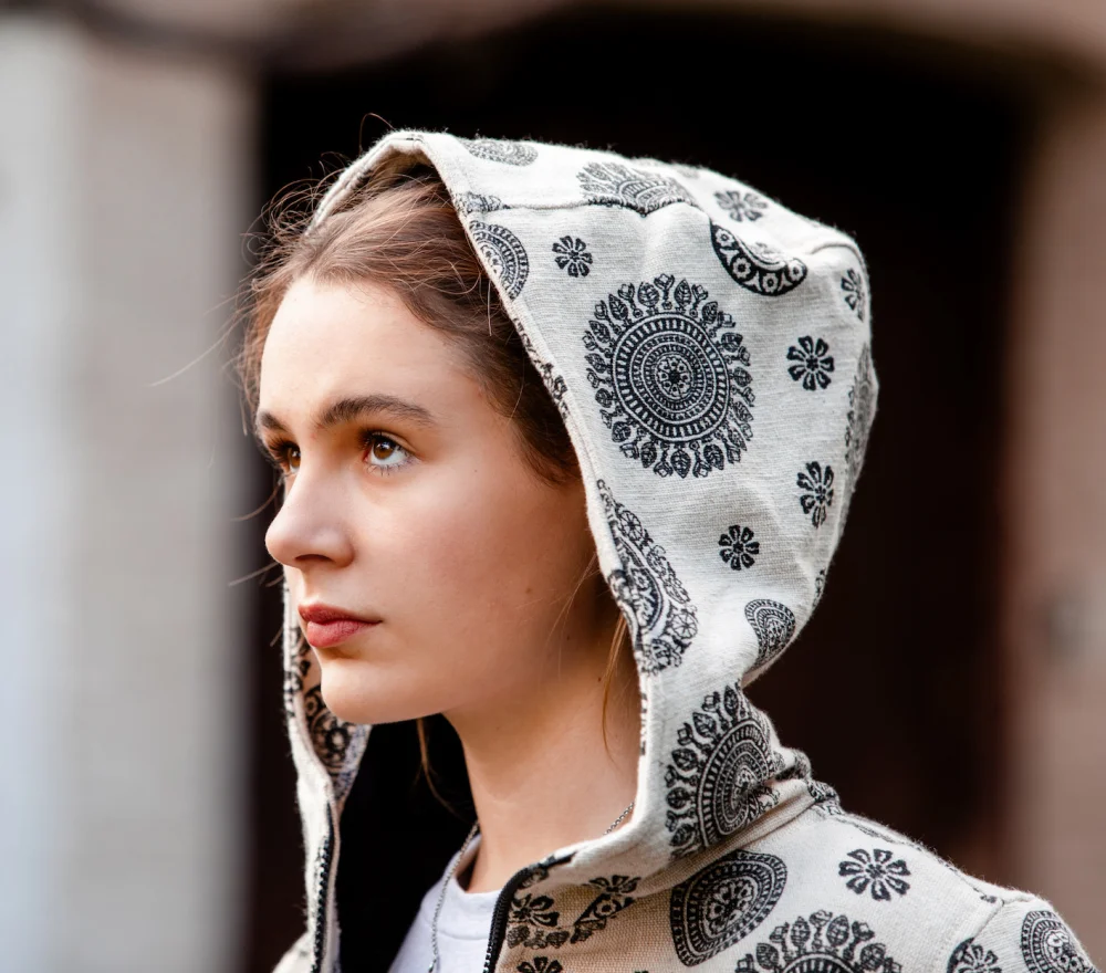 Winterjacke "Mandala" - braun / x-large