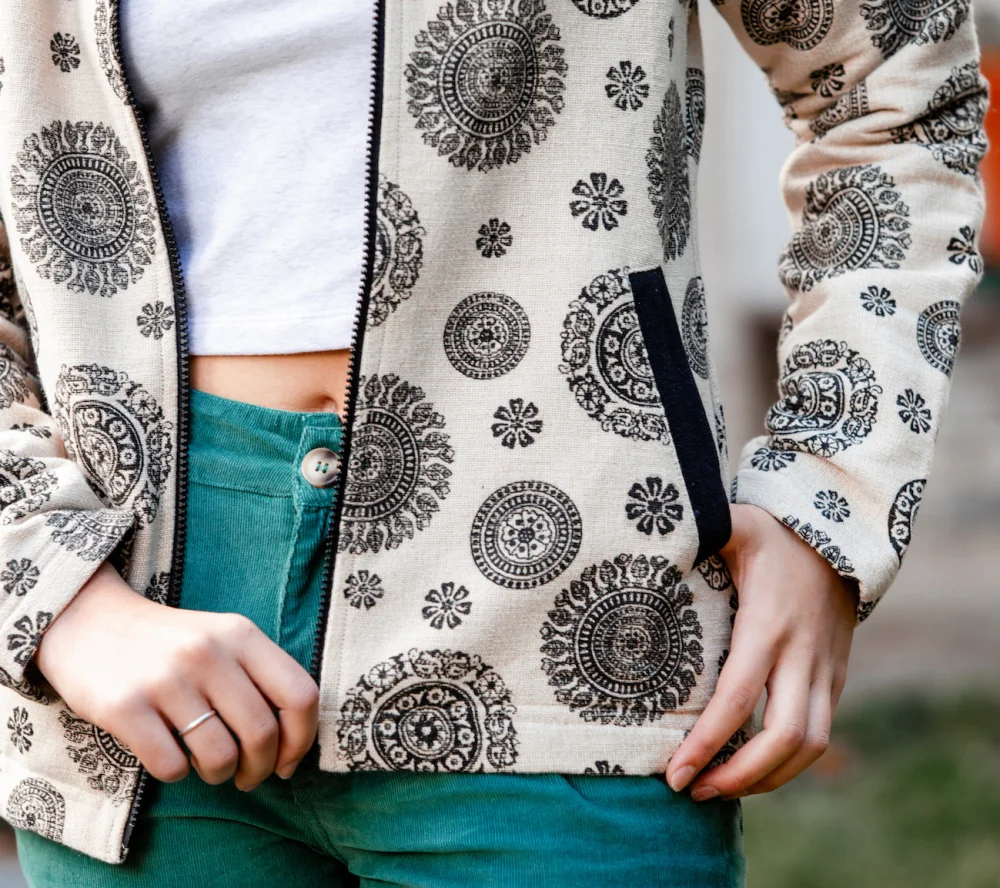 Winterjacke "Mandala" - braun / x-large