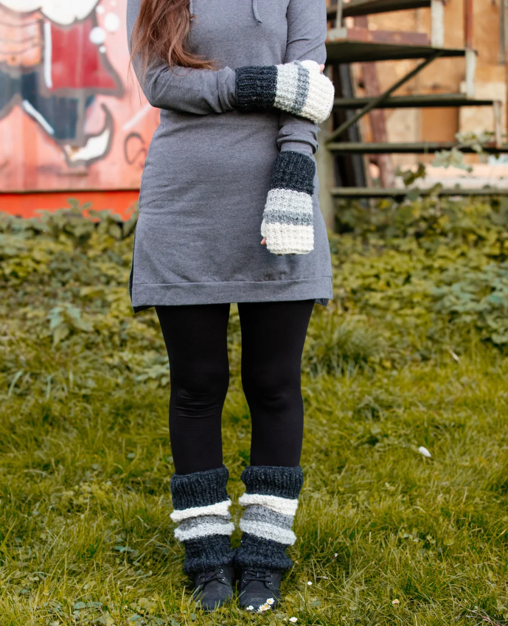 Hoodie Kleid "December" aus GOTS-zertifizierter Bio-Baumwolle - grau / x-large