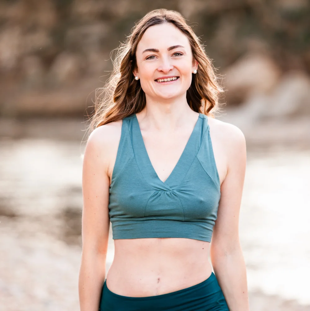 Yoga Bra "Shadow", GOTS-zertifiziert - erbse / x-large