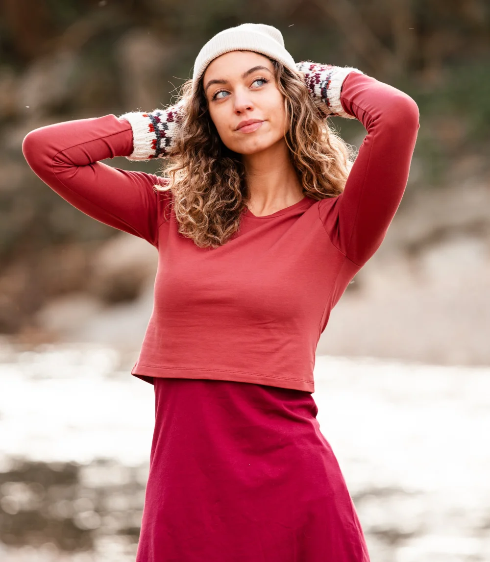 Langarmshirt "River" aus GOTS-zertifizierter Bio-Baumwolle - weiß / small