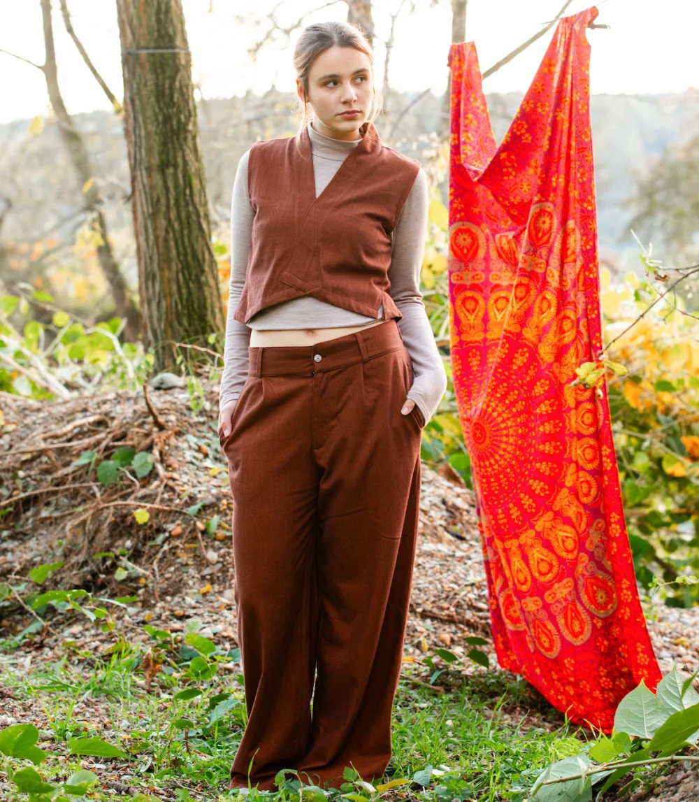 Jacquard Hose "Long Marie" aus GOTS-zertifizierter Bio-Baumwolle