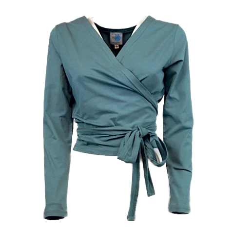 Wickelweste "Favorite One" aus GOTS-zertifizierter Bio-Baumwolle - olive / large