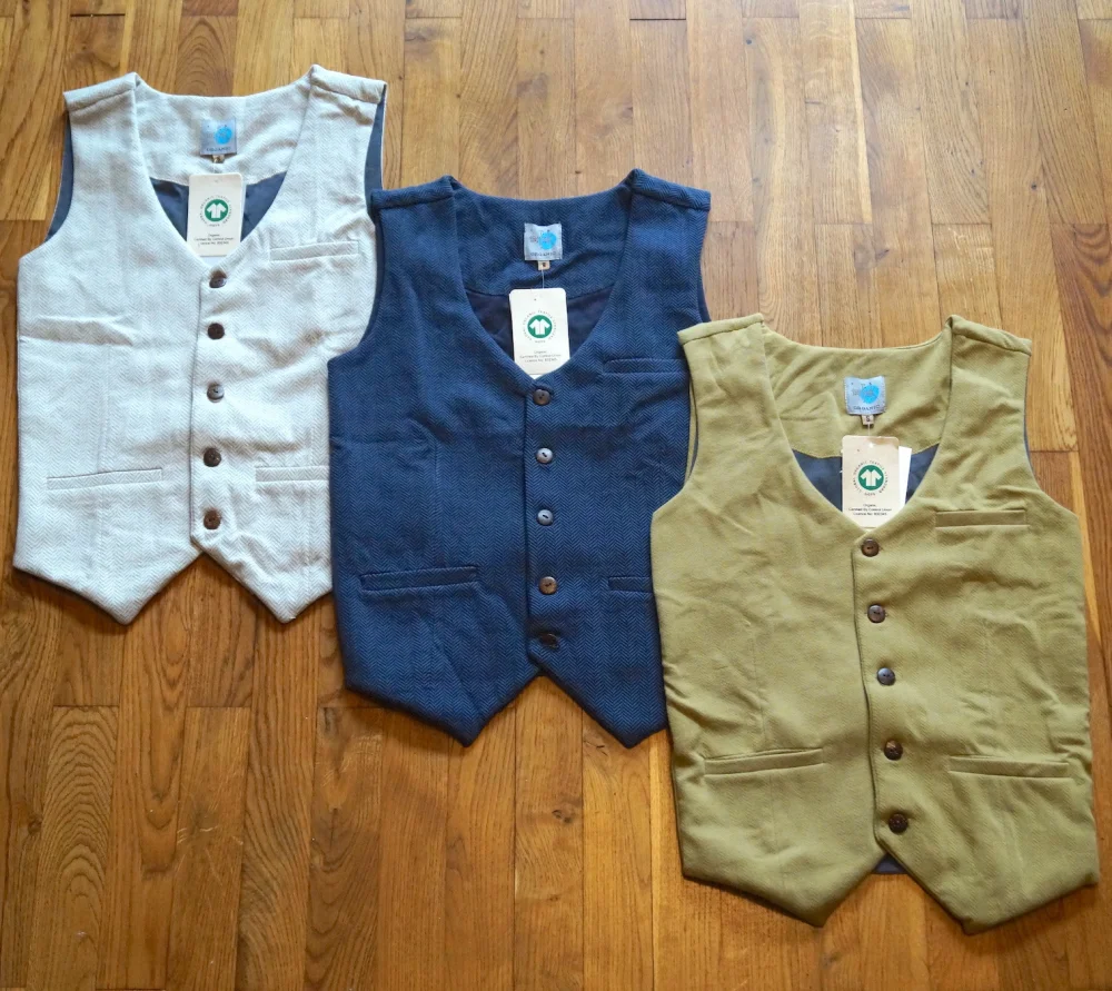 Gilet "Joe" aus GOTS-zertifizierter Bio-Baumwolle - grün / medium