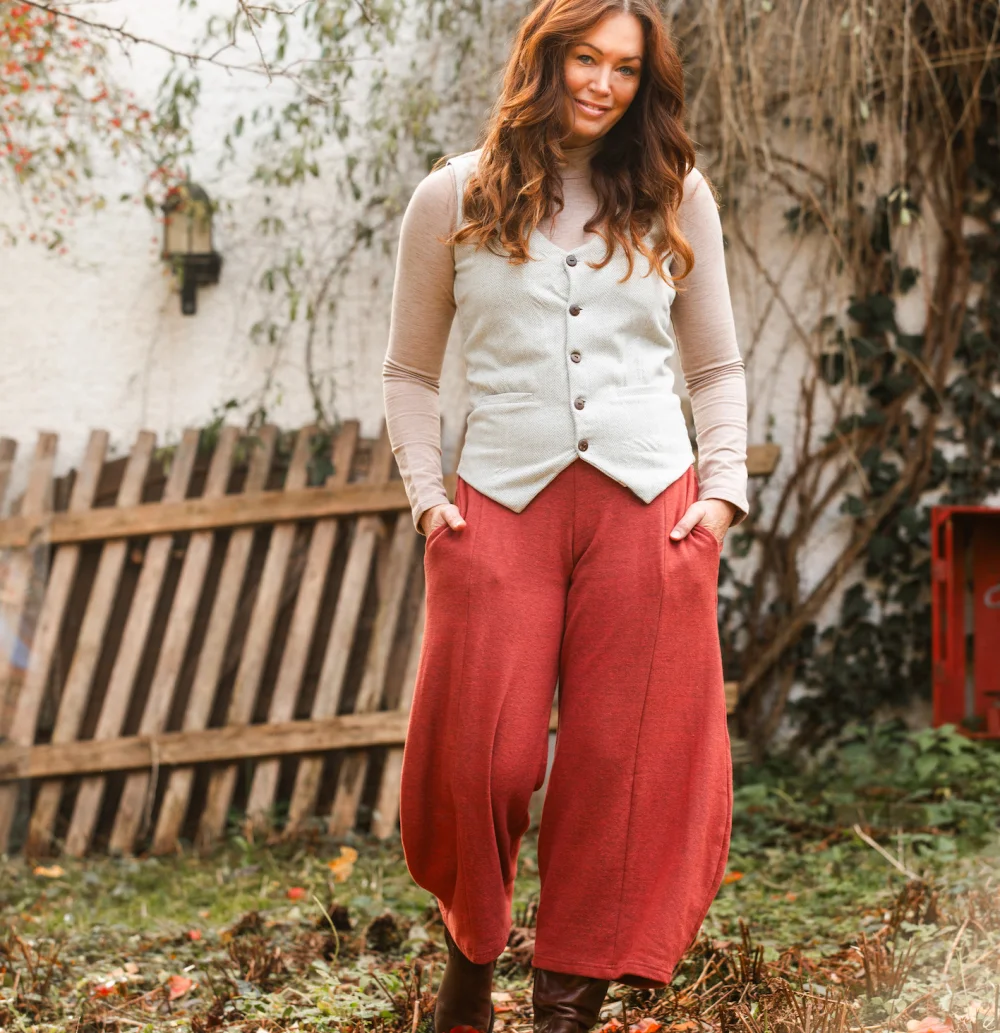 Baumwollhose "Comfort" - grau / small
