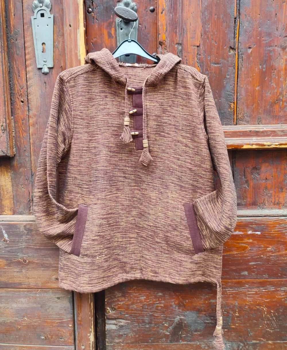 robuster Kapuzenpullover aus Baumwolle - orange / medium