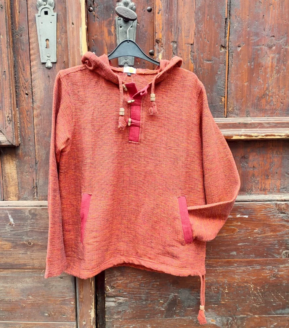 robuster Kapuzenpullover aus Baumwolle - orange / medium