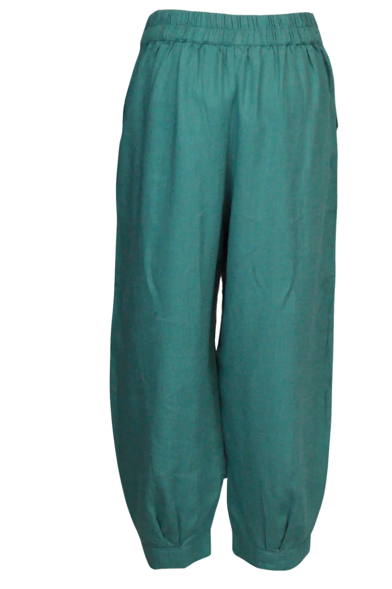 Leinenhose mit LENZING™ ECOVERO™ Viskose - weiß / small