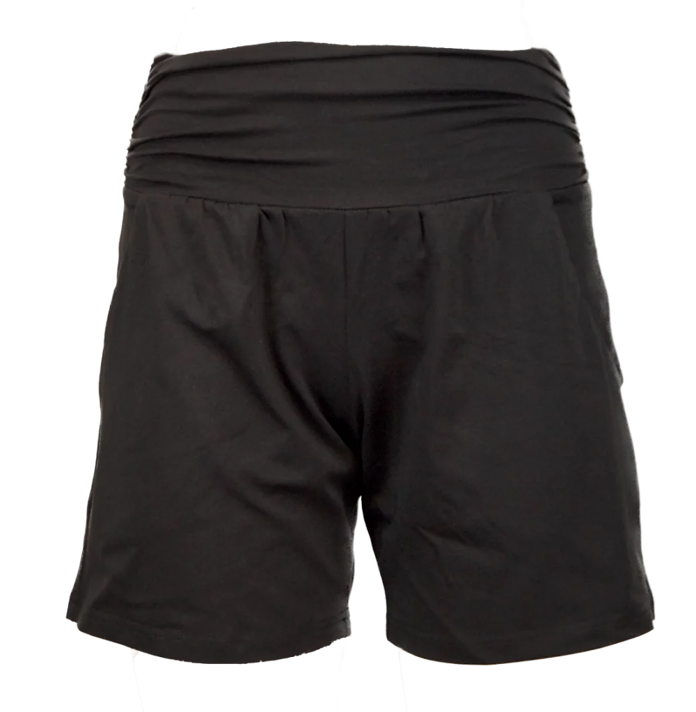 kurze Yoga Hose aus GOTS-zertifizierter Bio-Baumwolle - petrol / x-large