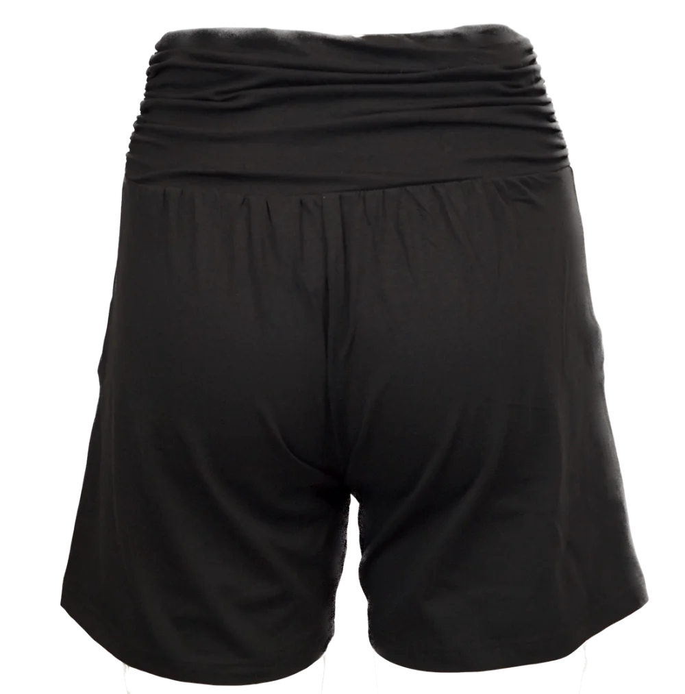 kurze Yoga Hose aus GOTS-zertifizierter Bio-Baumwolle - petrol / x-large