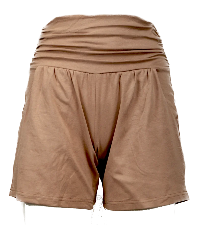 kurze Yoga Hose aus GOTS-zertifizierter Bio-Baumwolle - petrol / x-large