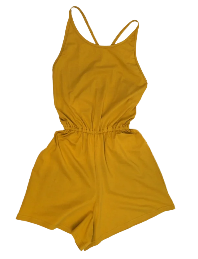 kurzer Jumpsuit "Sarah" aus GOTS-zertifizierter Bio-Baumwolle - blau / large