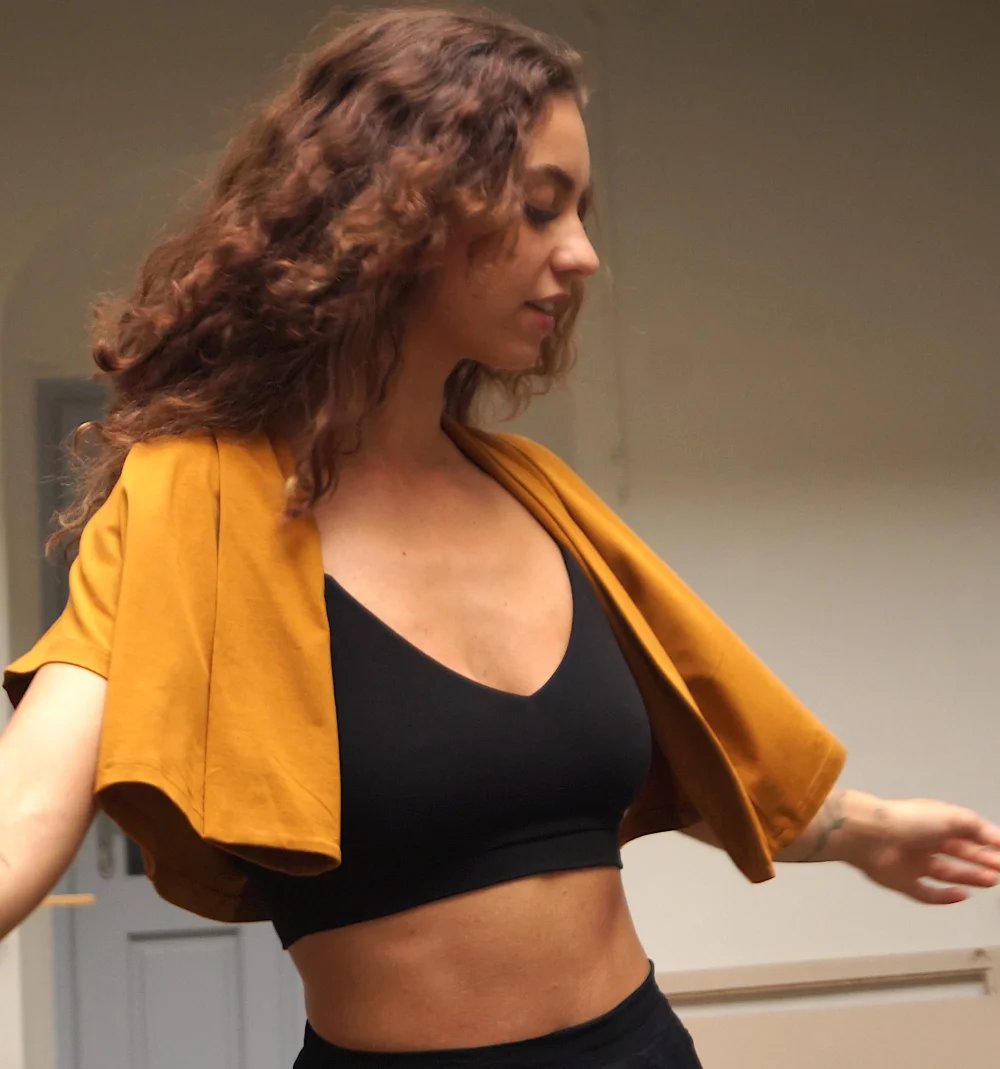 Bolero "Chloé" aus GOTS-zertifizierter Bio-Baumwolle - curry
