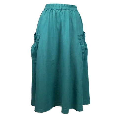 Leinenrock "Amelie" mit LENZING™ ECOVERO™ Viscose - mintgrün / m/l