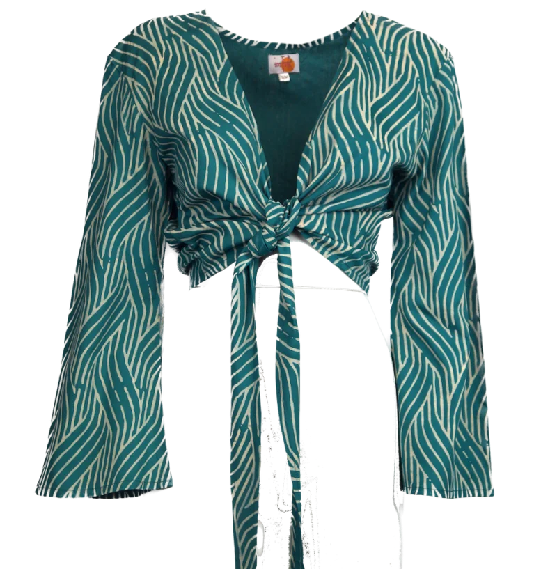 Wickelbluse "Labyrinth" aus LENZING™ ECOVERO™ Viscose - rose / s/m