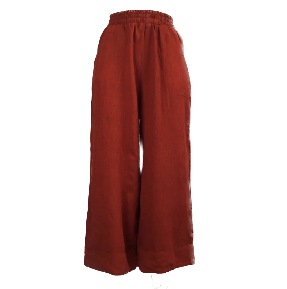 Hose "Moni" aus Leinen und LENZING™ ECOVERO™ Viscose - dunkelblau / large