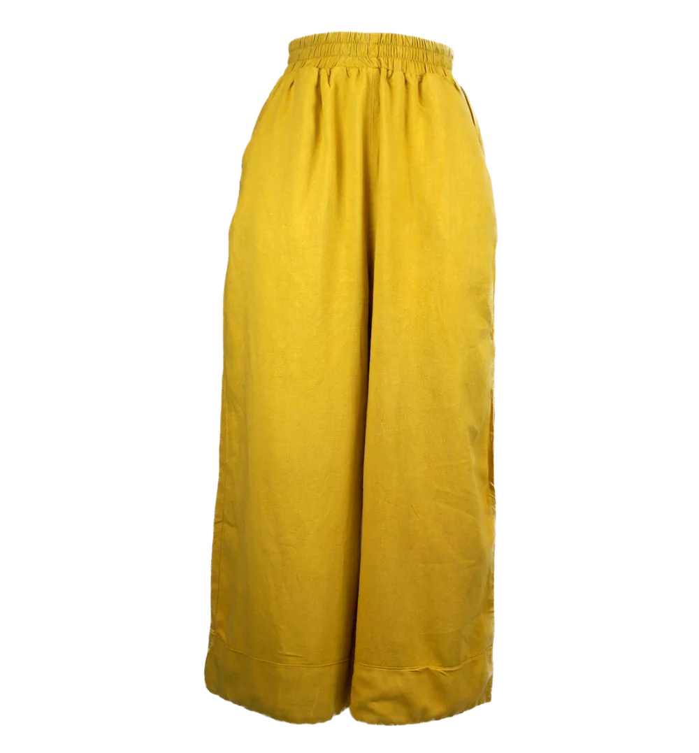 Hose "Moni" aus Leinen und LENZING™ ECOVERO™ Viscose - dunkelblau / large