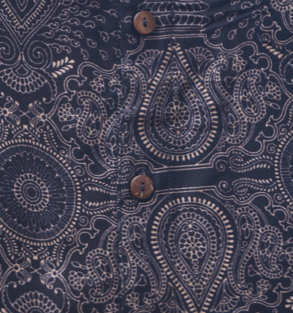 Kurzarmhemd "Paisley" - petrol / small