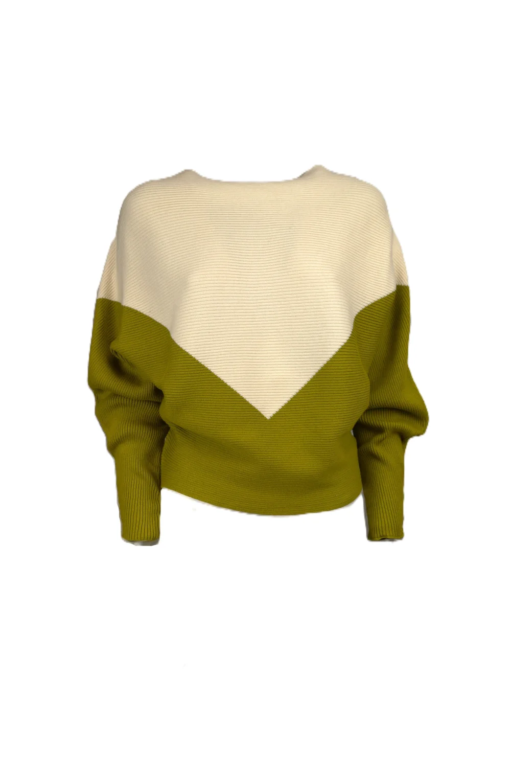 Strickpullover "Nantes" aus GOTS-zertifizierter Biobaumwolle - olive/grün / large