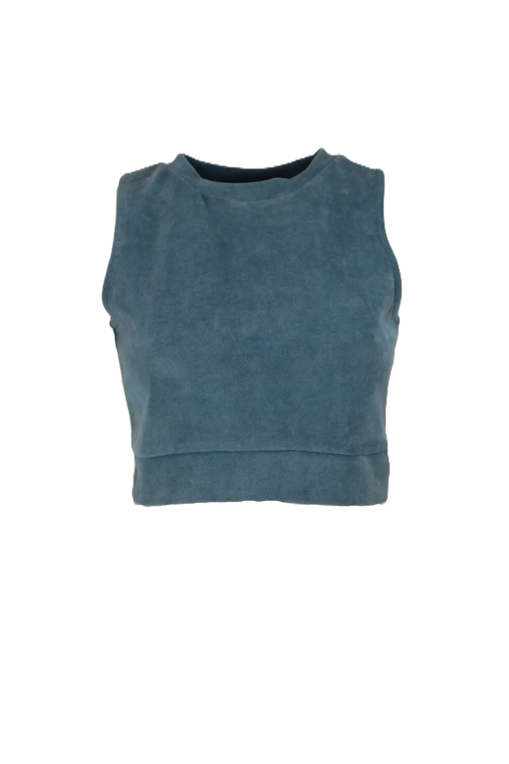 Pullunder "Anouschka" aus weichem Nicki Samt - blau / small