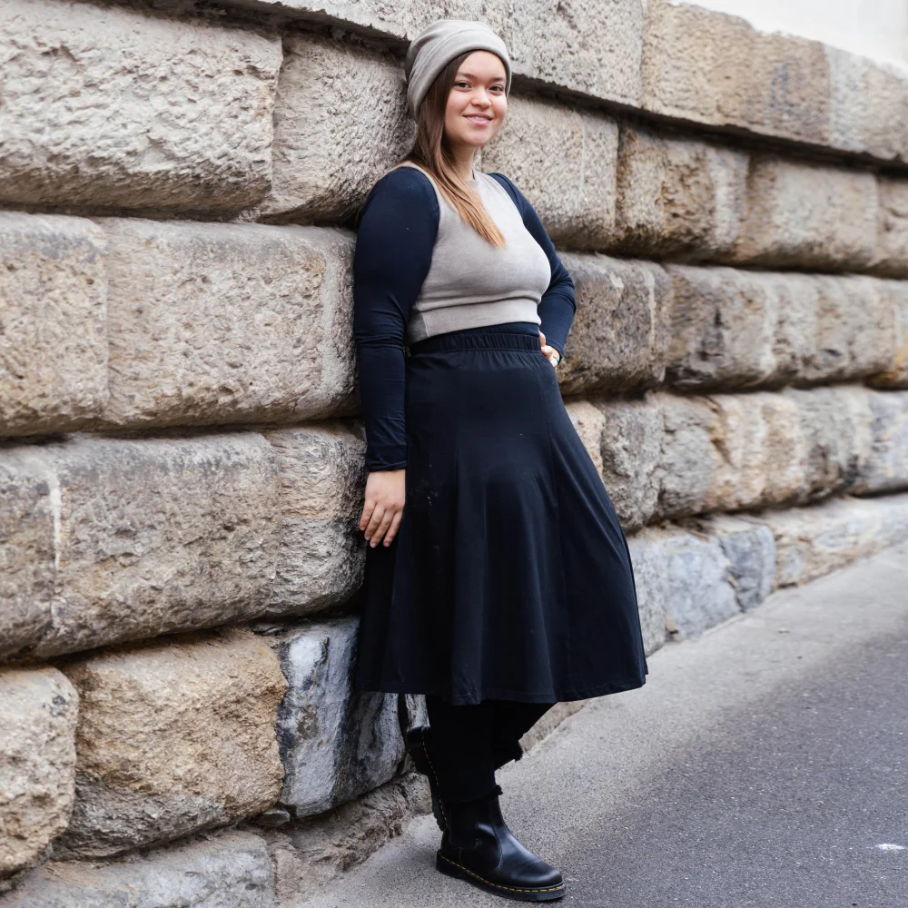 Pullunder "Anouschka" aus weichem Nicki Samt - blau / small