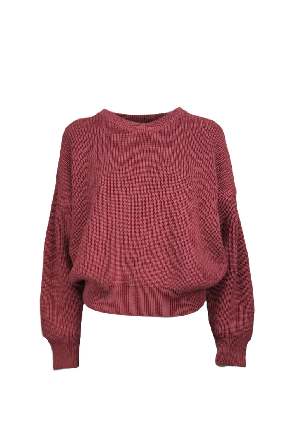 Strickpullover "Palo Alto" aus GOTS-zertifizierter Bio-Baumwolle - altrosa / medium