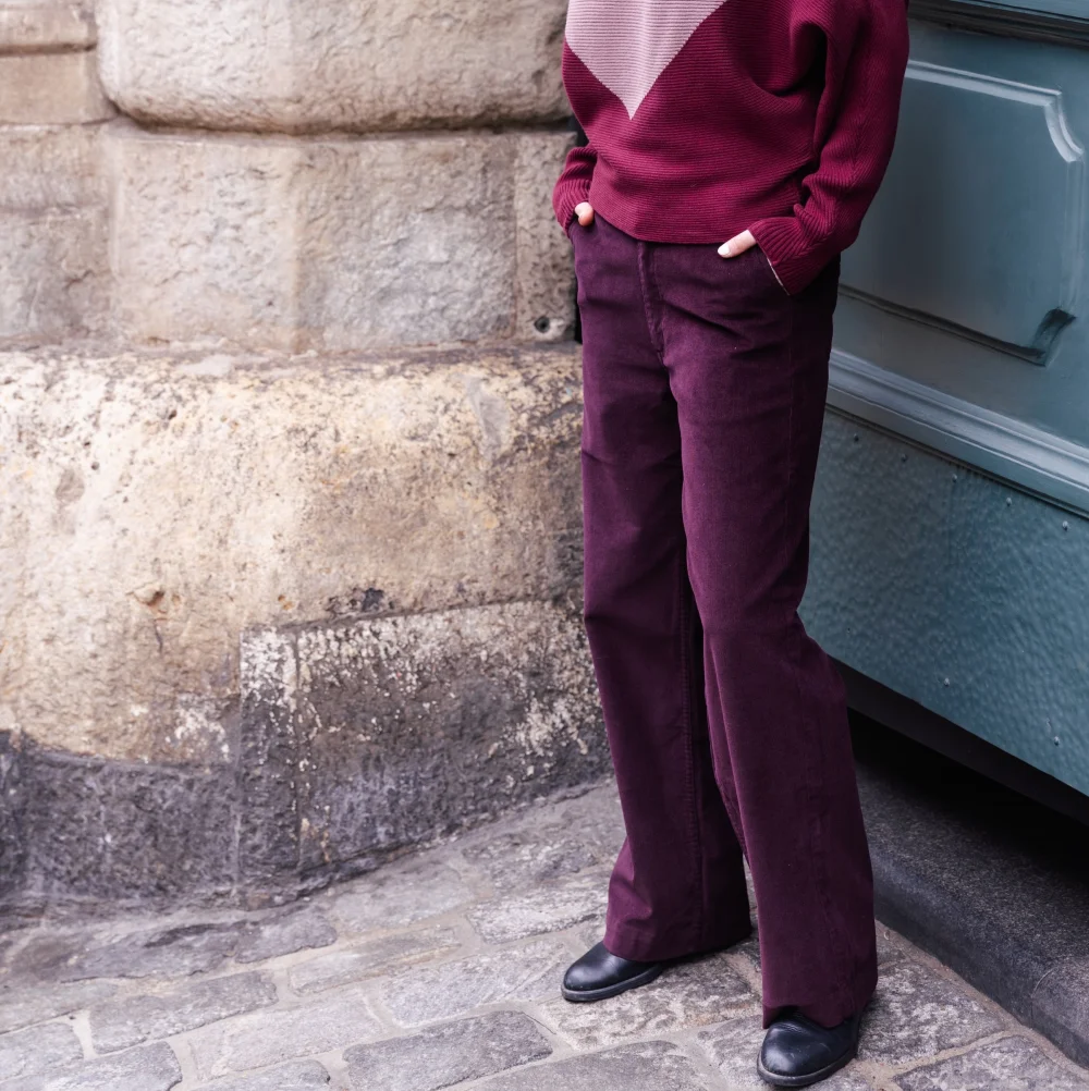 Cordhose "Kopenhagen" aus Baumwolle - plum / large