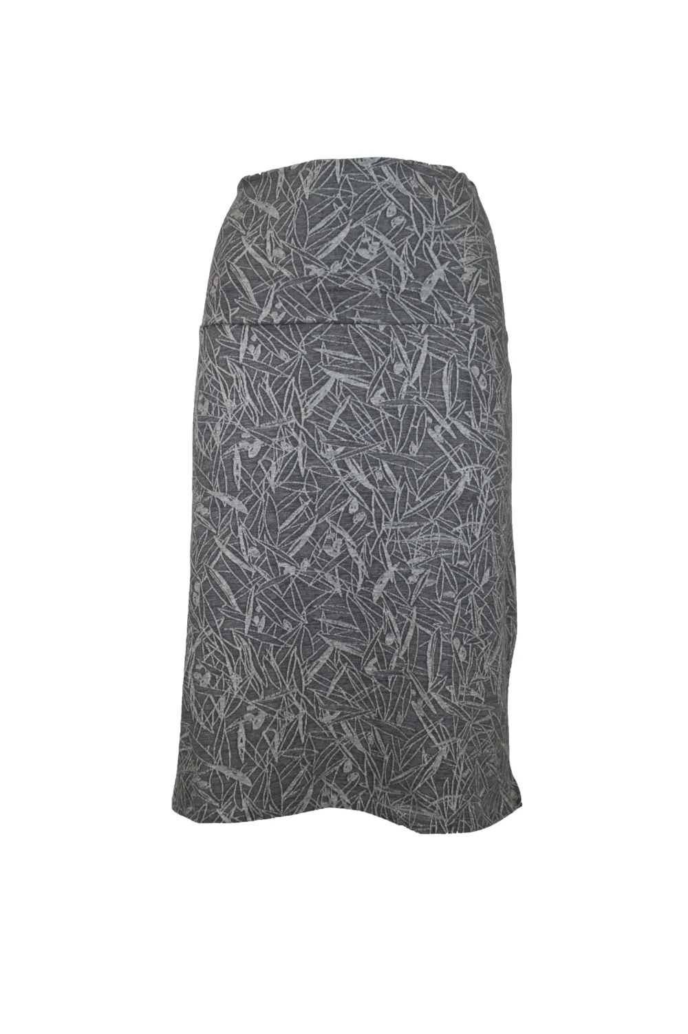 Rock "Wanda" aus GOTS-zertifizierter Bio-Baumwolle - grau gemustert / small