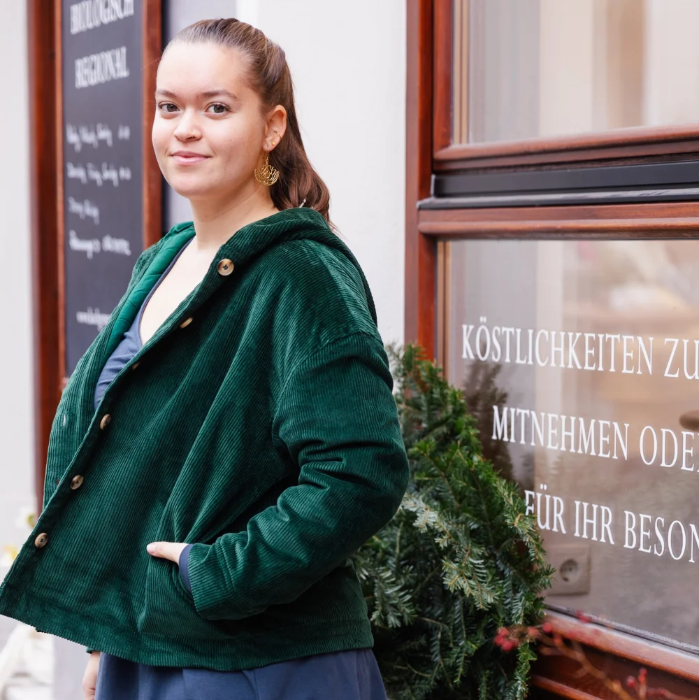 Cordjacke "Kopenhagen" aus Baumwolle - rose / small