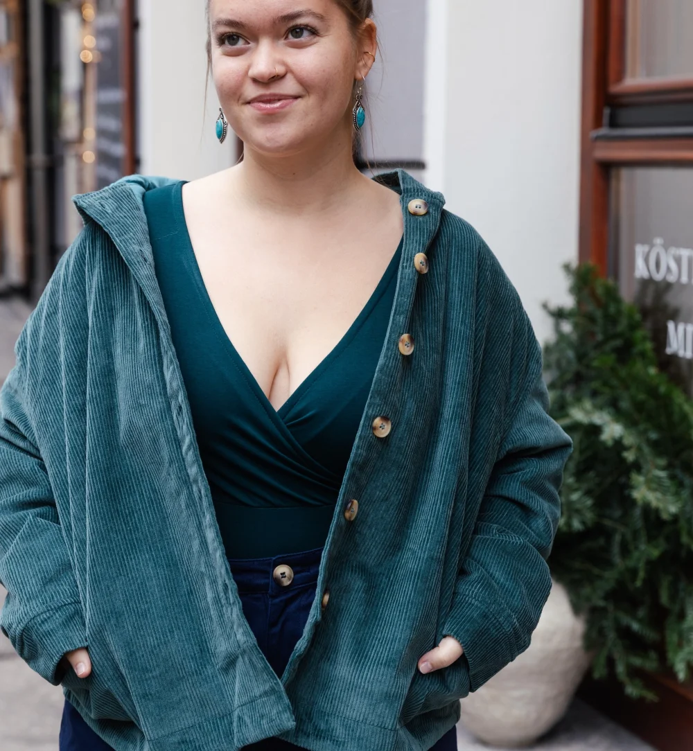Cordjacke "Kopenhagen" aus Baumwolle - rose / small