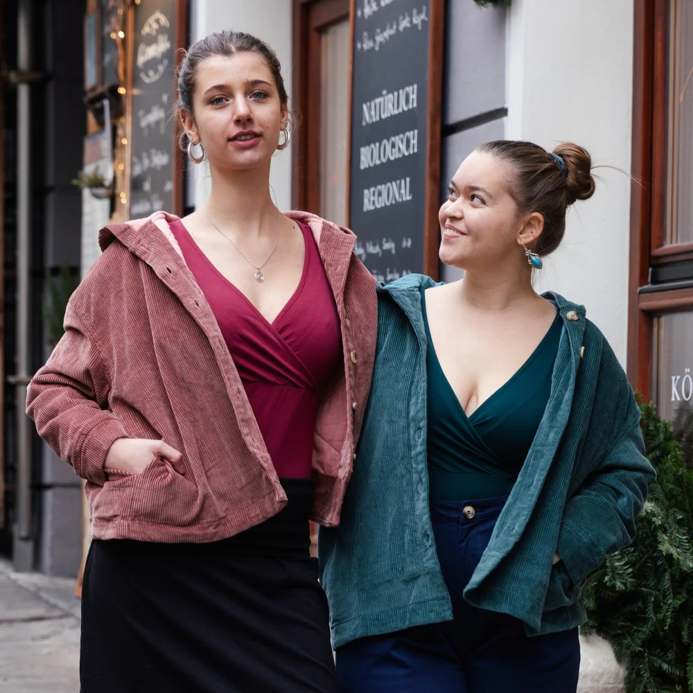 Cordjacke "Kopenhagen" aus Baumwolle - rose / small