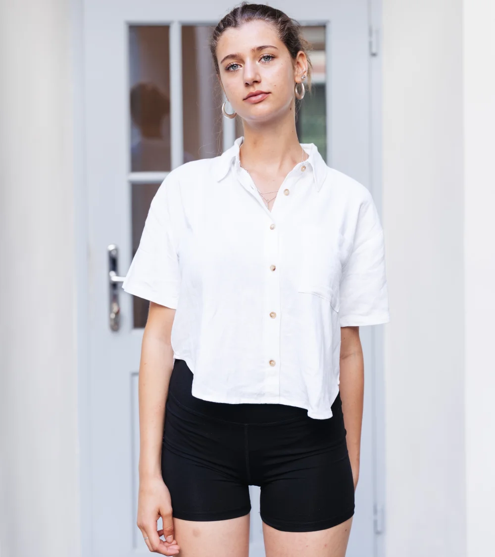 luftige Leinenbluse "Klara" aus Leinen und FSC-zertifizierter Viscose