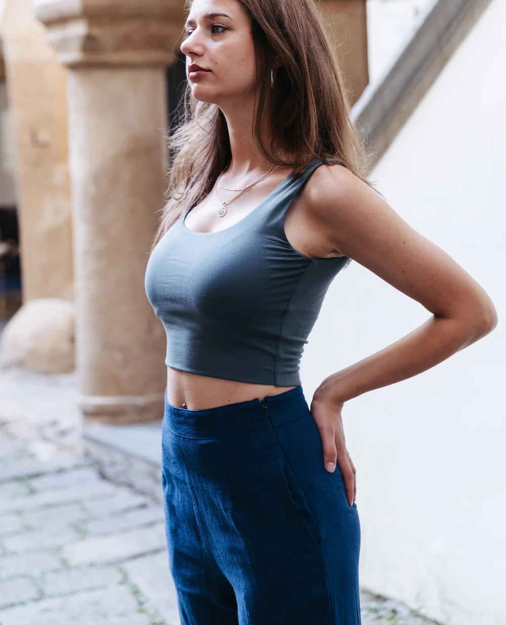 High-Waist Hose aus Leinen & FSC-zertifizierter Viskose