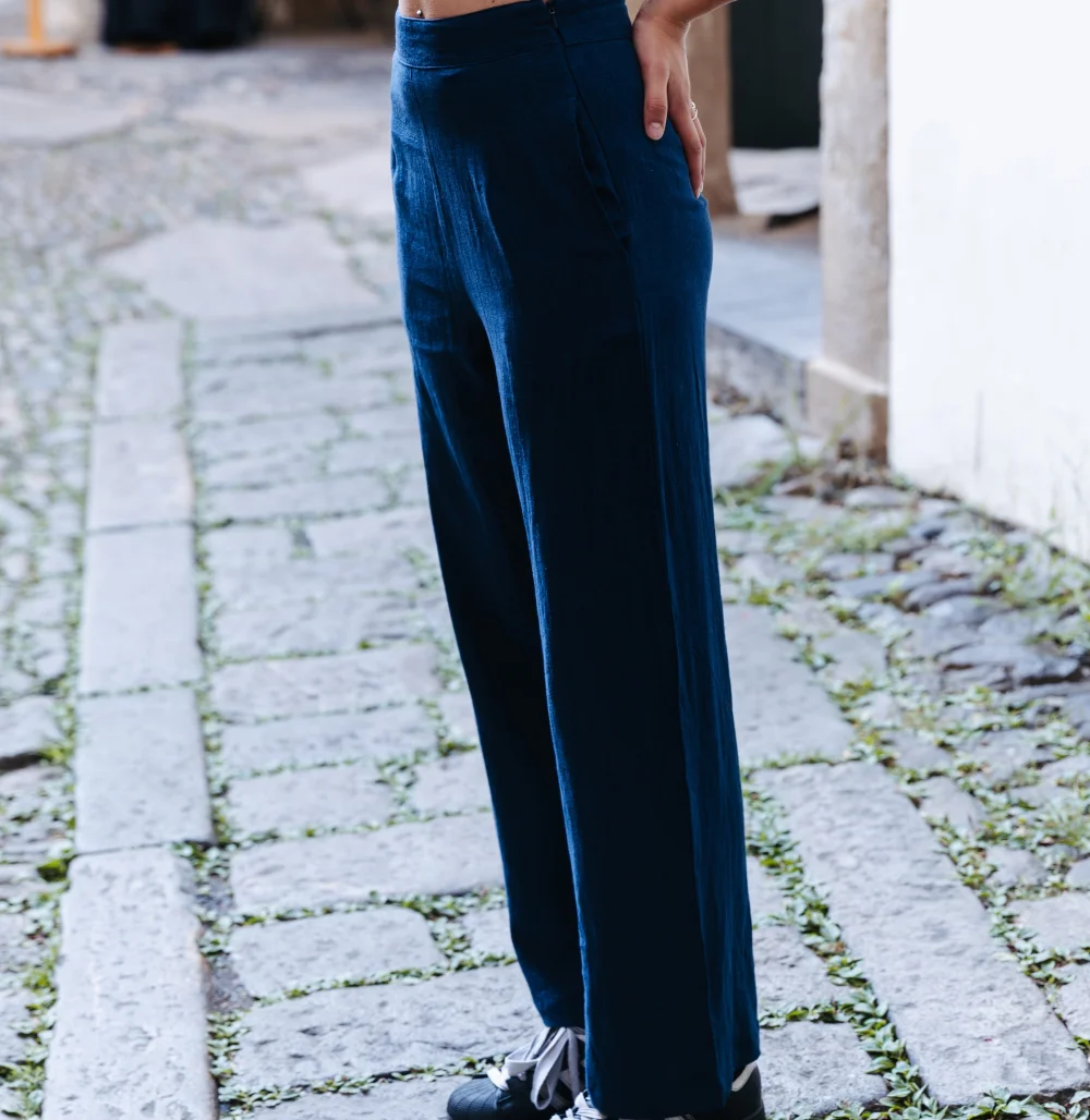 High-Waist Hose aus Leinen & FSC-zertifizierter Viskose