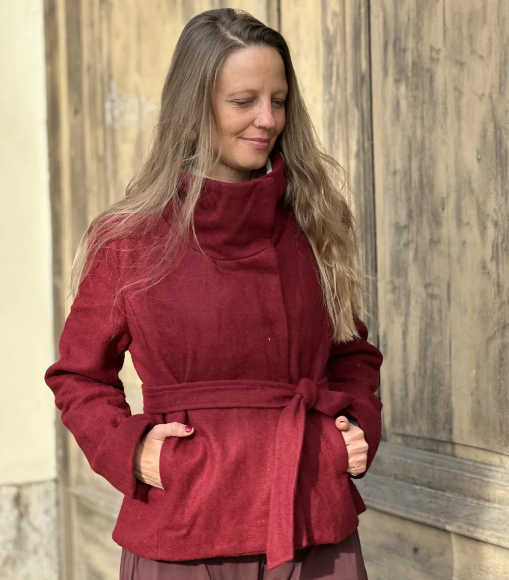 Lodenjacke "Bergen" mit Bindegürtel