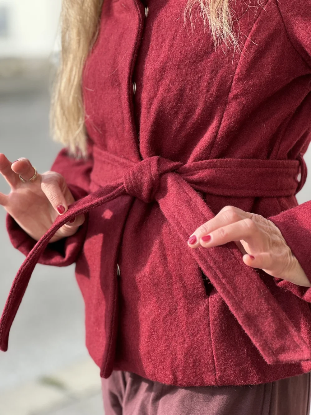 Lodenjacke "Bergen" mit Bindegürtel